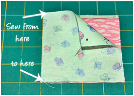 Sew One Side of Flying Geese Sandwich